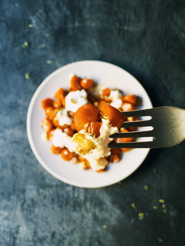 roasted carrots with ricotta and pistachios 
