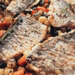 roasted sea bream with vegetables
