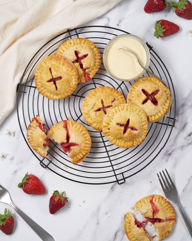 Strawberry Hand Pies on a cooling rack
